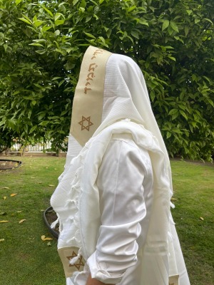 טלית מהודרת "שויתי ה' לנגדי תמיד "