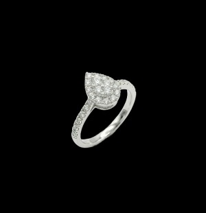 טבעת זהב לבן 14