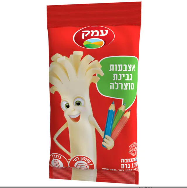 חטיף גבינת מוצרלה 20% עמק, 172 גרם