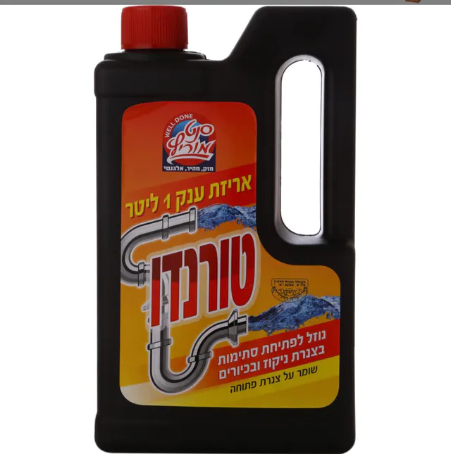 נוזל לפתיחת סתימות טורנדו, 1 ליטר