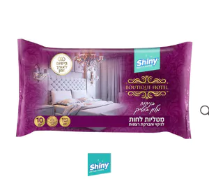 שייני מארז 10 מטליות לחות לניקוי והברקת רצפות בניחוח מלון בוטיק Shiny