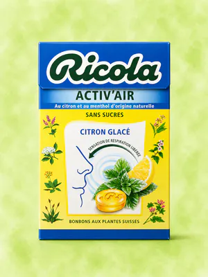 סוכריות למוןאייס ומנטה | גרם Ricola Swiss Herb Lozenges | 50