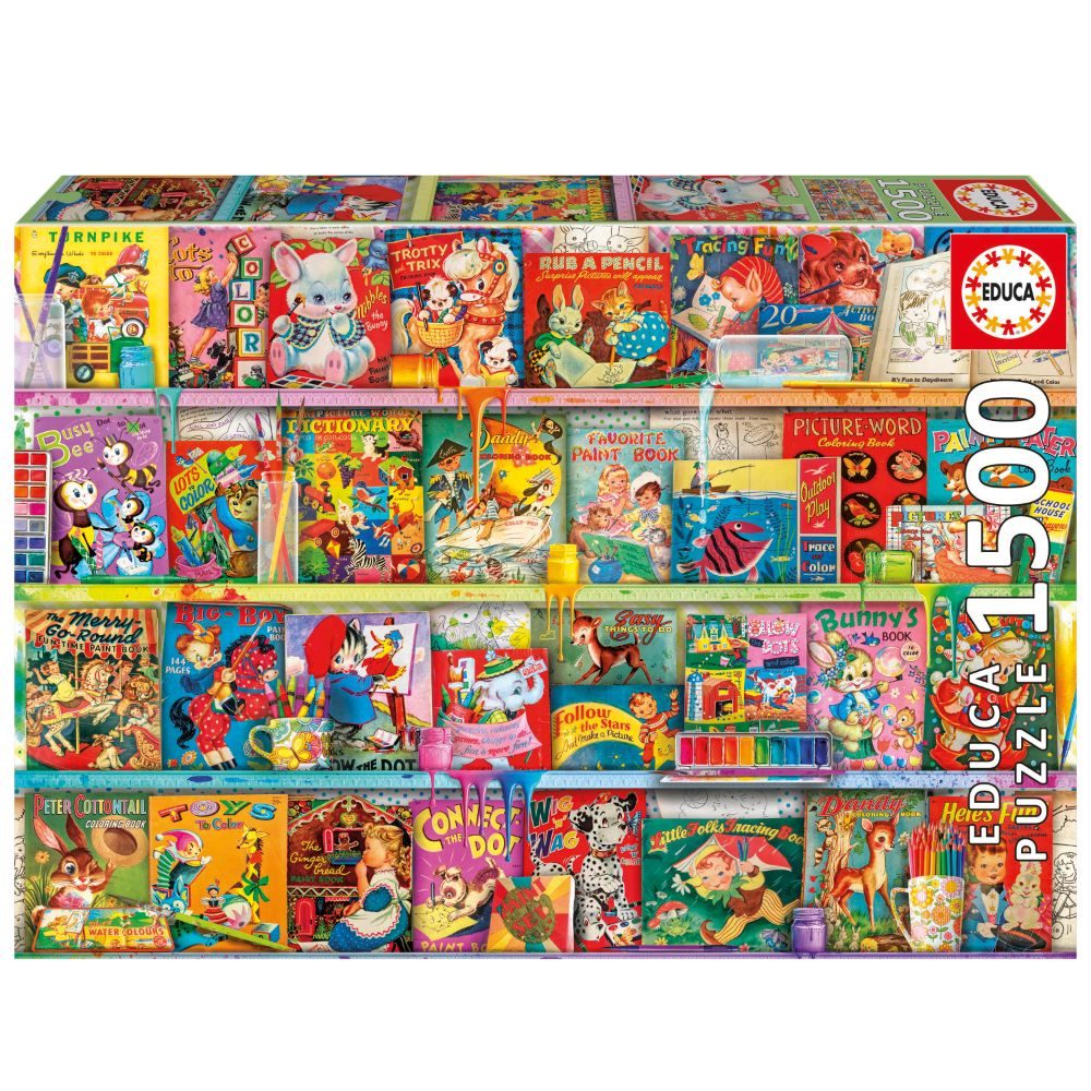 פאזל 1500 חל' - פינת הספרים הקיטשיים והכיפיים