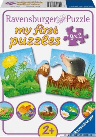 הפאזל הראשון שלי - 9 פאזל' של 2 חל' - בע"ח בגינה