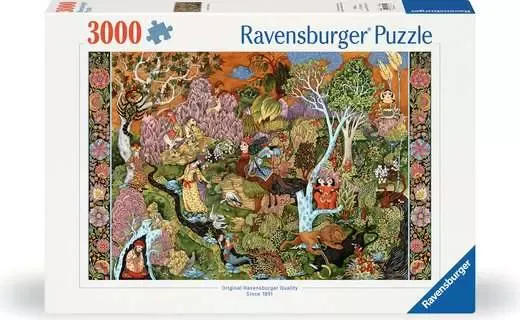 פאזל 3000 חל' - גן עם יצורים