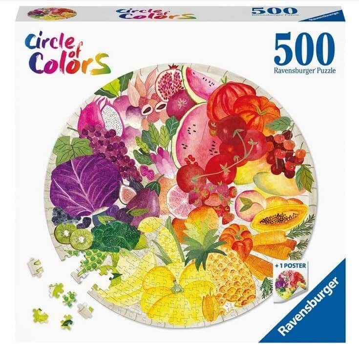 פאזל 500 חל' - עגול - פירות וירקות