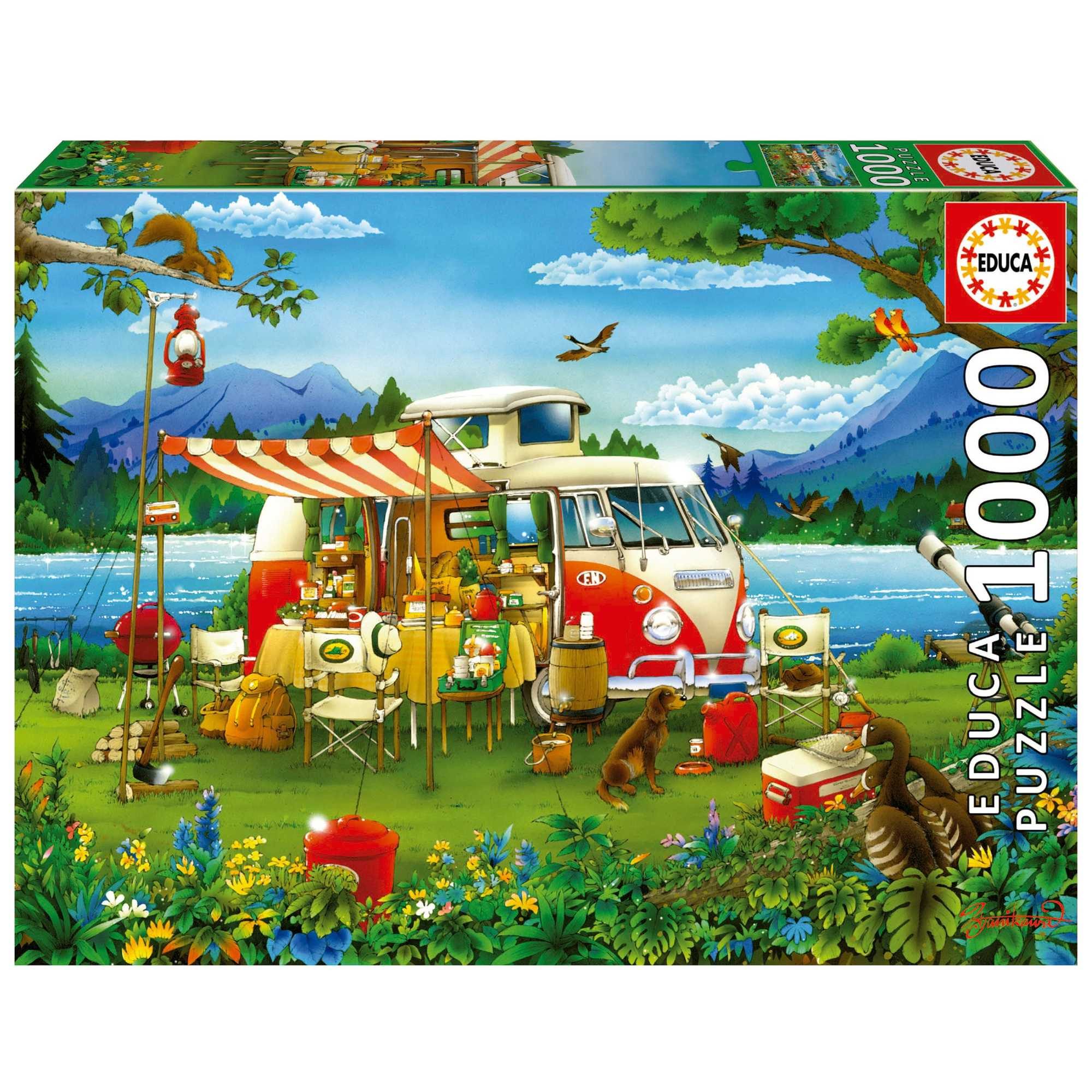 פאזל 1000 חל' - קמפינג בטבע בחופשה