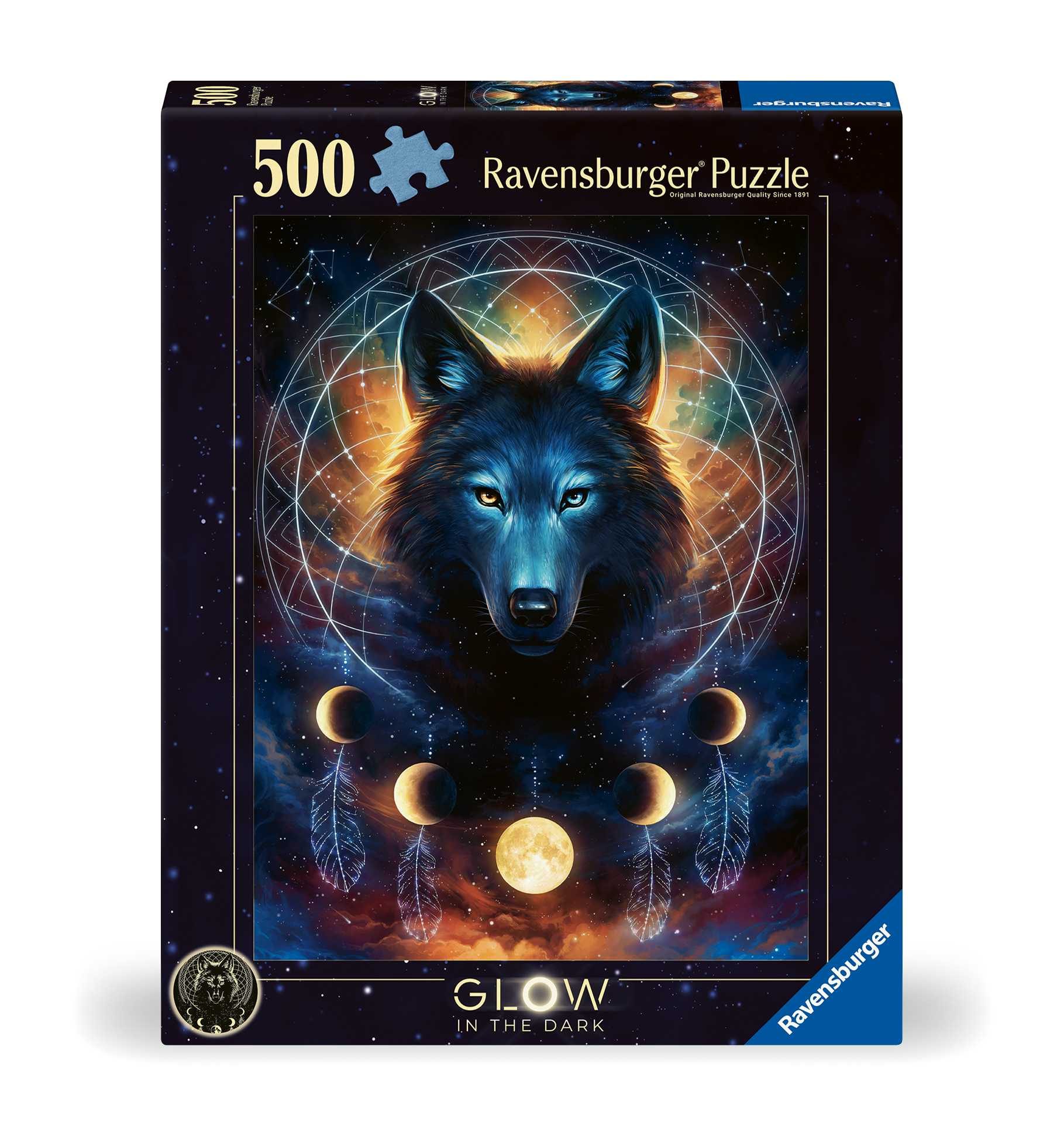 פאזל 500 חל' זוהר - זאב שחור