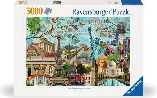 פאזל 5000 חל' - קולקצייה של ערים מפורסמות