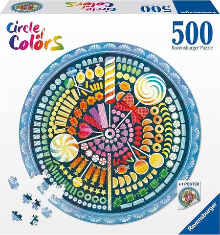 פאזל 500 חל' - עגול - ממתקים