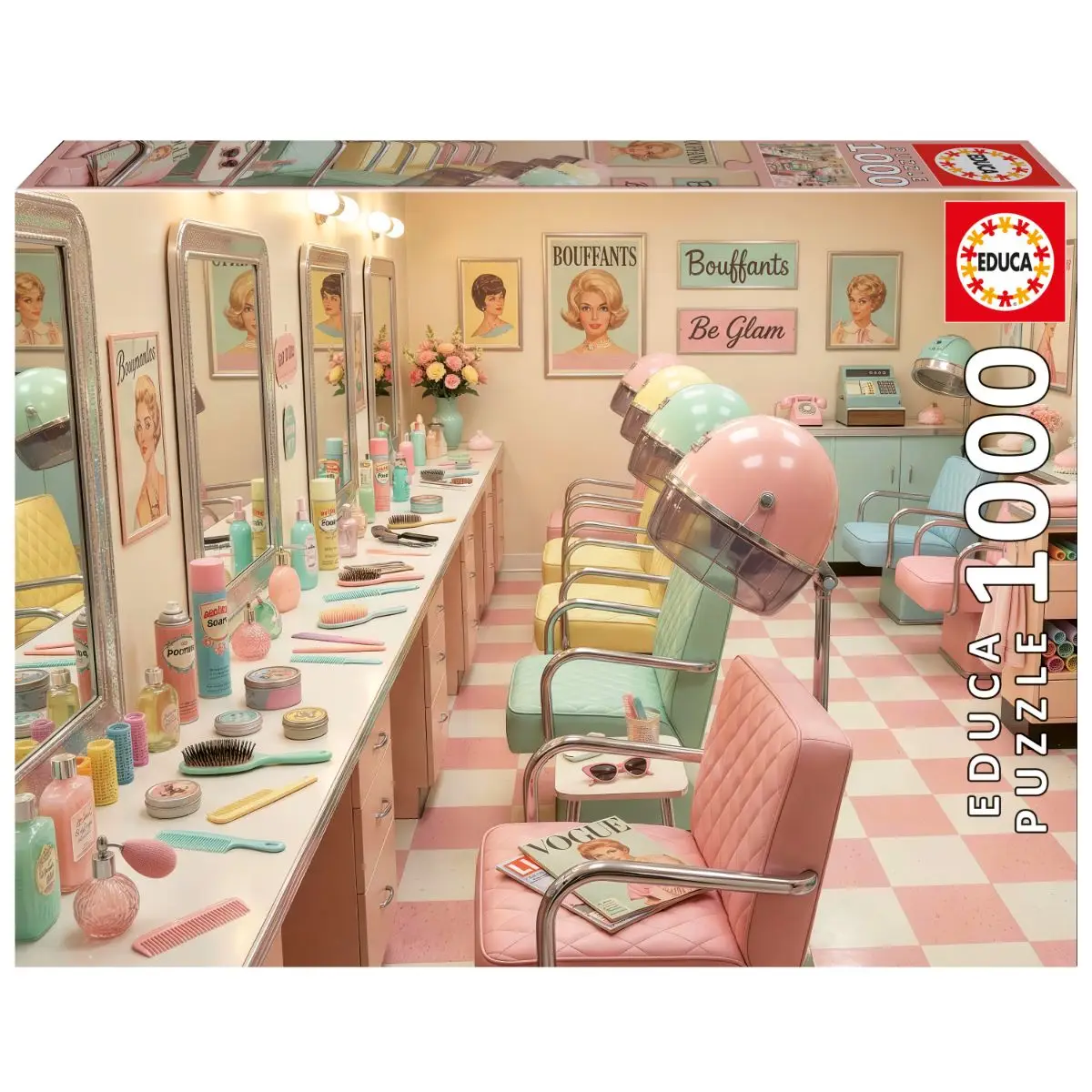 פאזל 1000 חל' - סלון תסרוקות רטרו