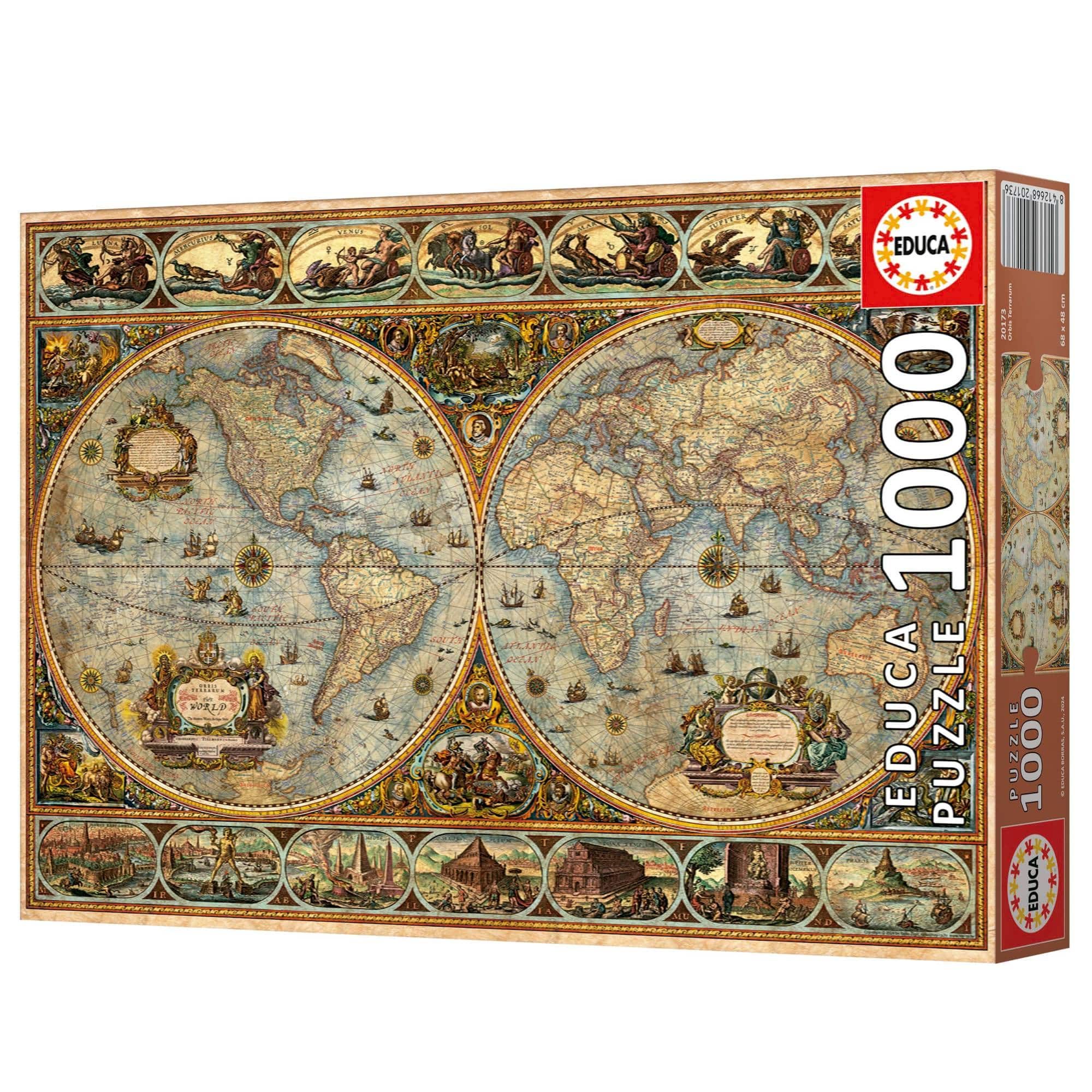 פאזל 1000 חל' - מפת עולם עתיקה