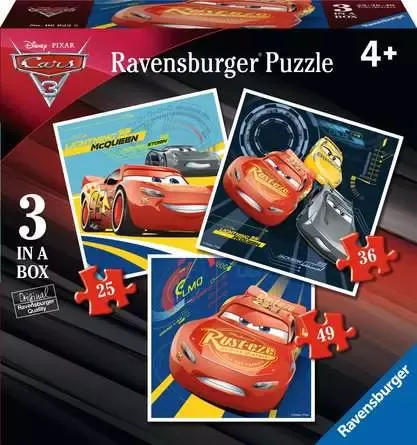3 פאזלים בקופסא - CARS 3