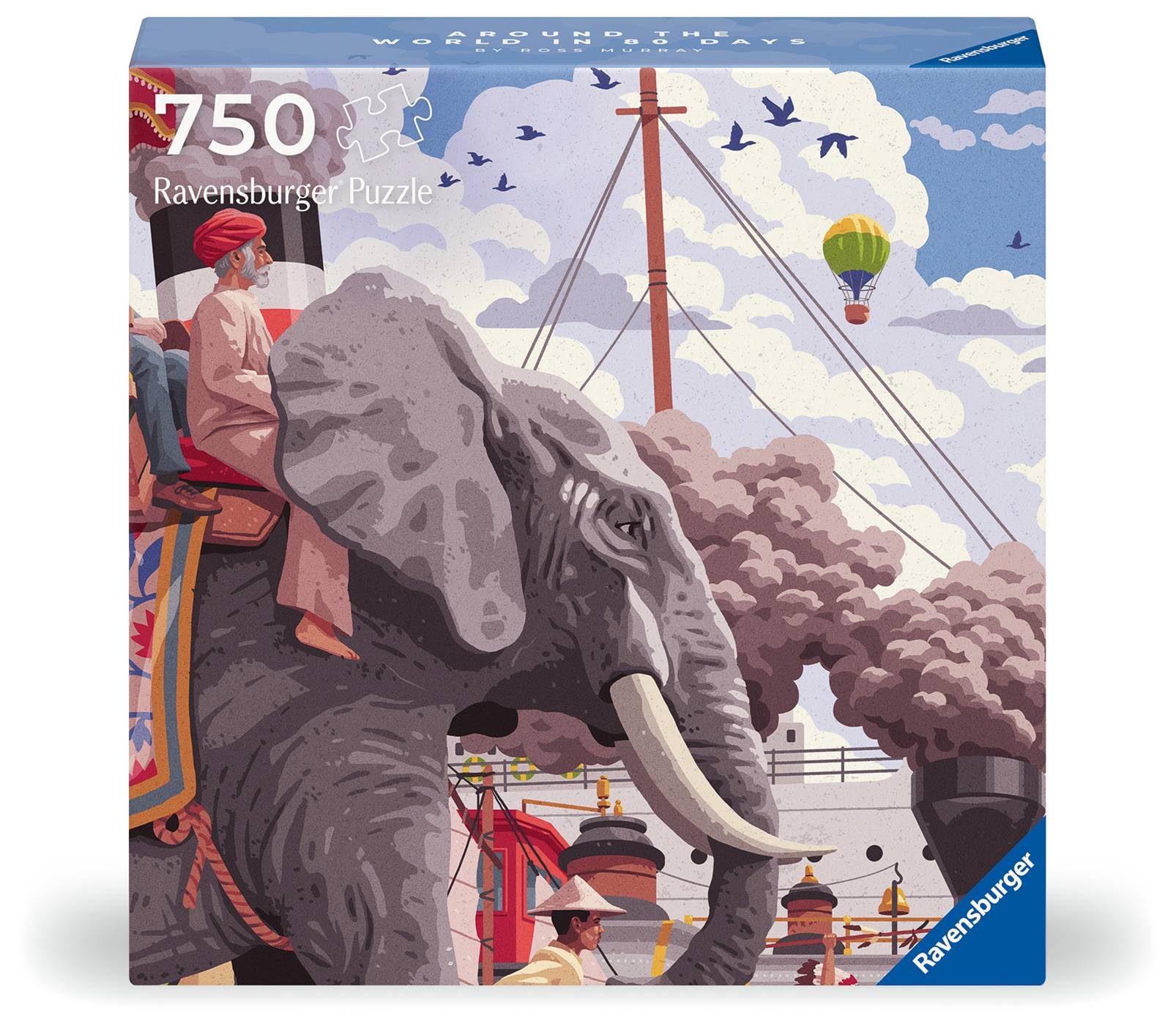 פאזל 750 חל' - סביב העולם ב-80 יום