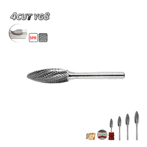 פצירת וידיה YG8 4CUT מסתובבת SPR – חרוט מחודד ארוך | B.Tech - 0508240