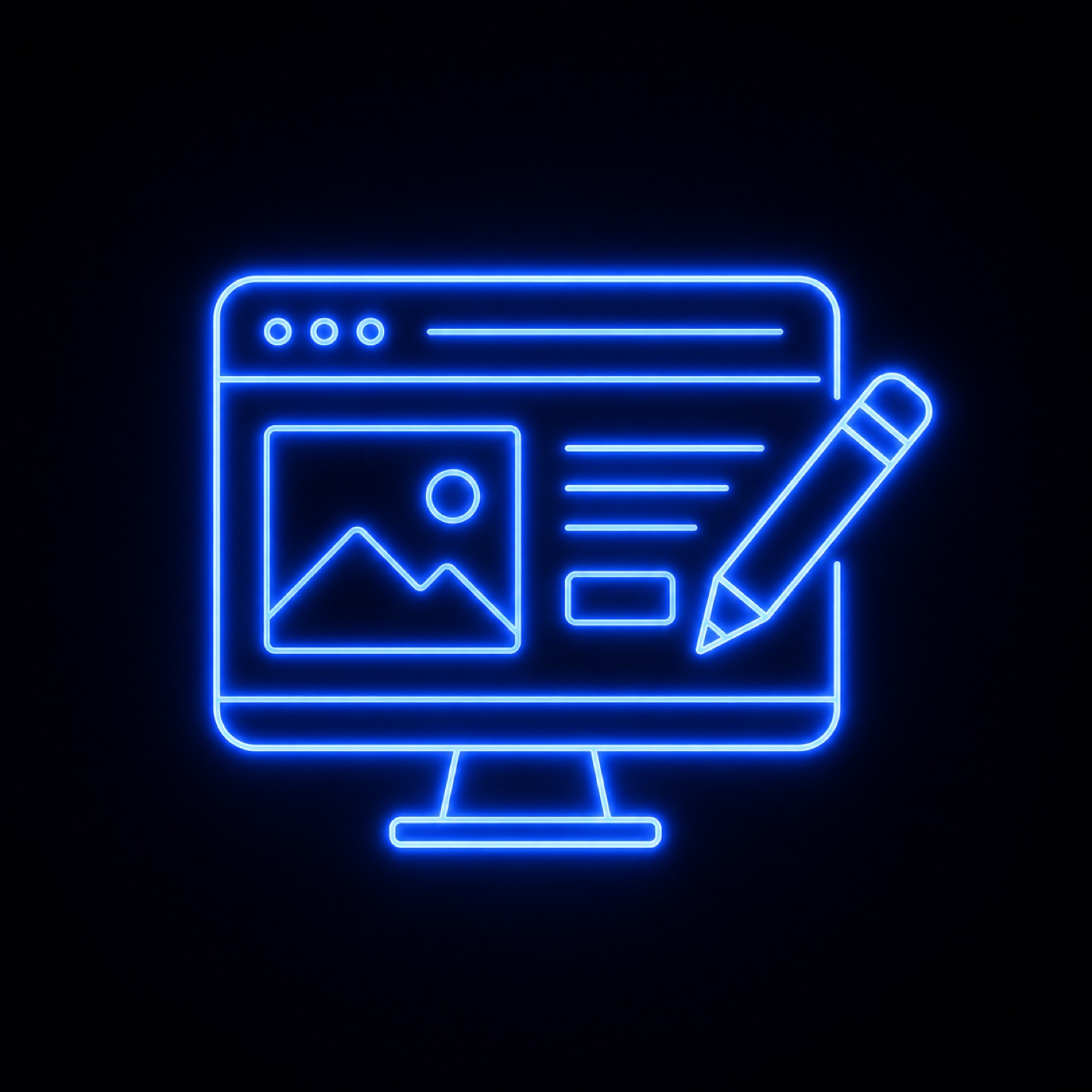 Diseño de sitios web con efecto neón