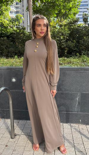 שמלת ערב כפתורי זהב