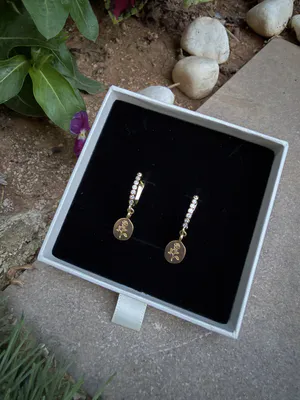עגילי vintage rose