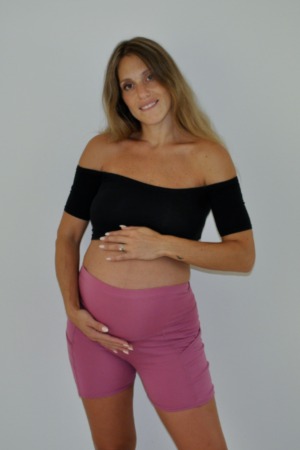 טייץ הריון קצר אקטיב | ורוד