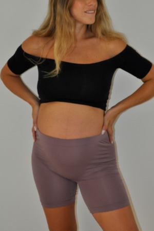 טייץ הריון קצר בייסיק | סגול