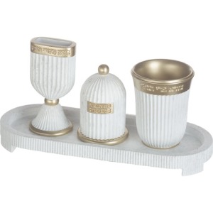 סט הבדלה מהודר מפוליריזן כולל חריטה אישית