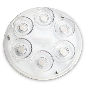 צלחת פסח מזכוכית וקריסטל מהודרת