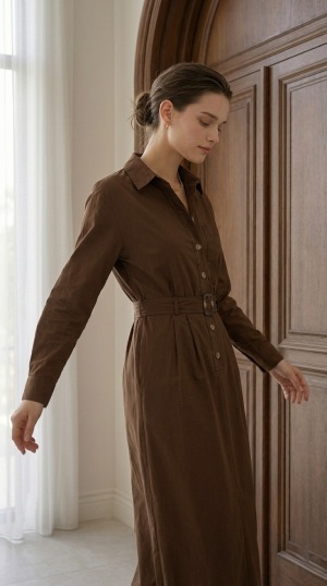 ZAHRA DRESS brown