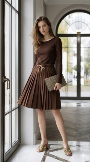 VIVI SKIRT - brown